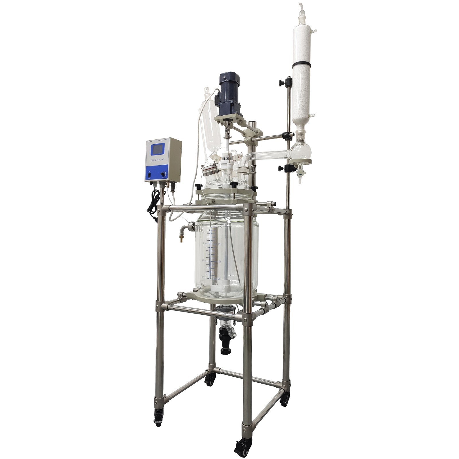 20L Jacketed Glass Reactor Jacketed Reactor 110V Jacketed Pilot Plant Reactors L