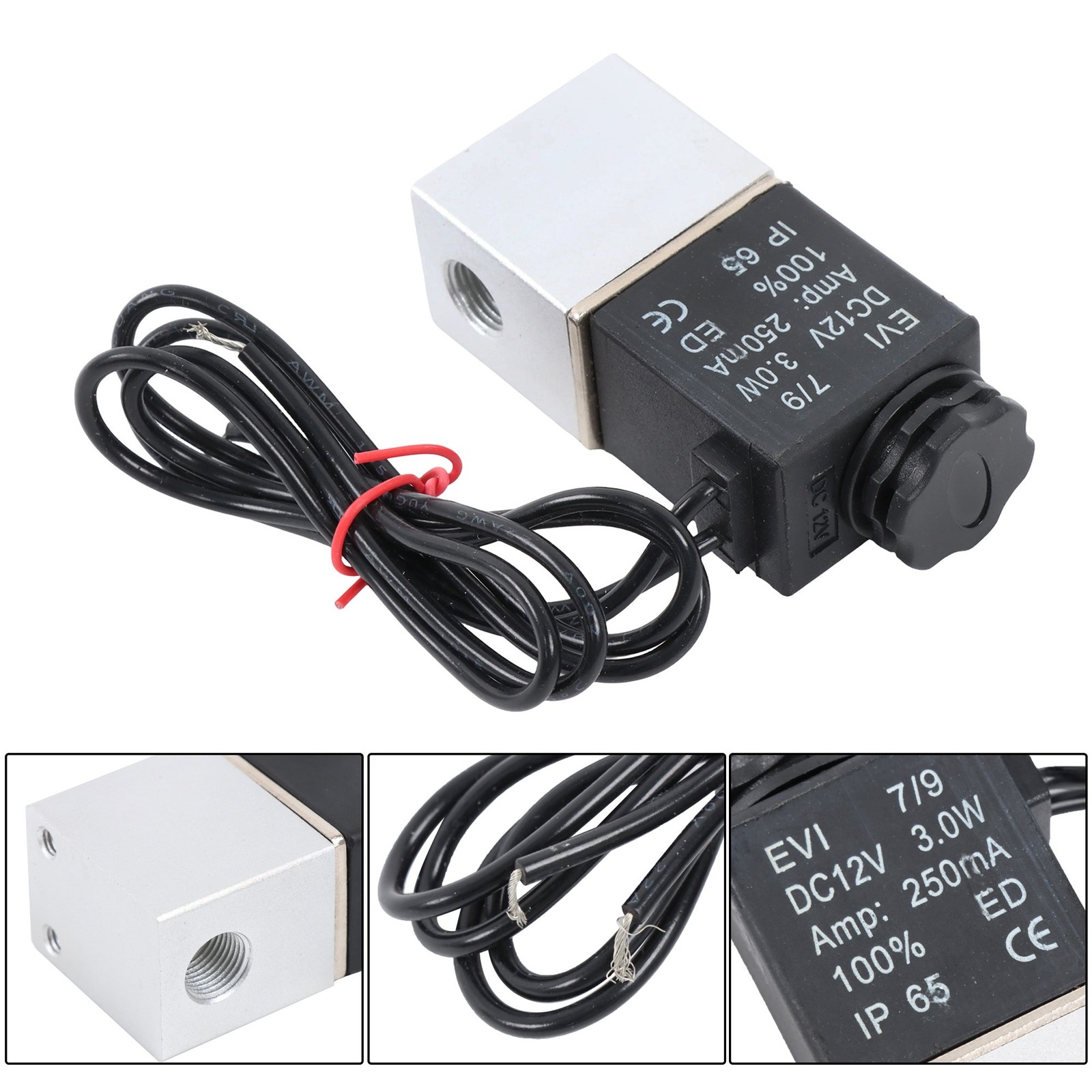 2X 1/4″ Fast Response Electric Air Water Solenoid Valve 12V DC Normally Closed