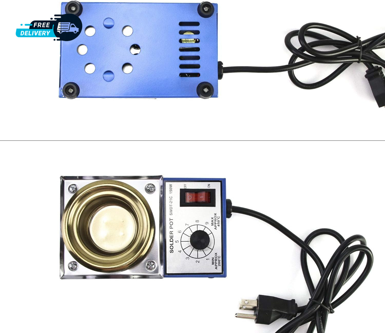 Solder Pot 150W 110V 50Mm Soldering Bath Titanium Plate Capacity 500G 200-450°C