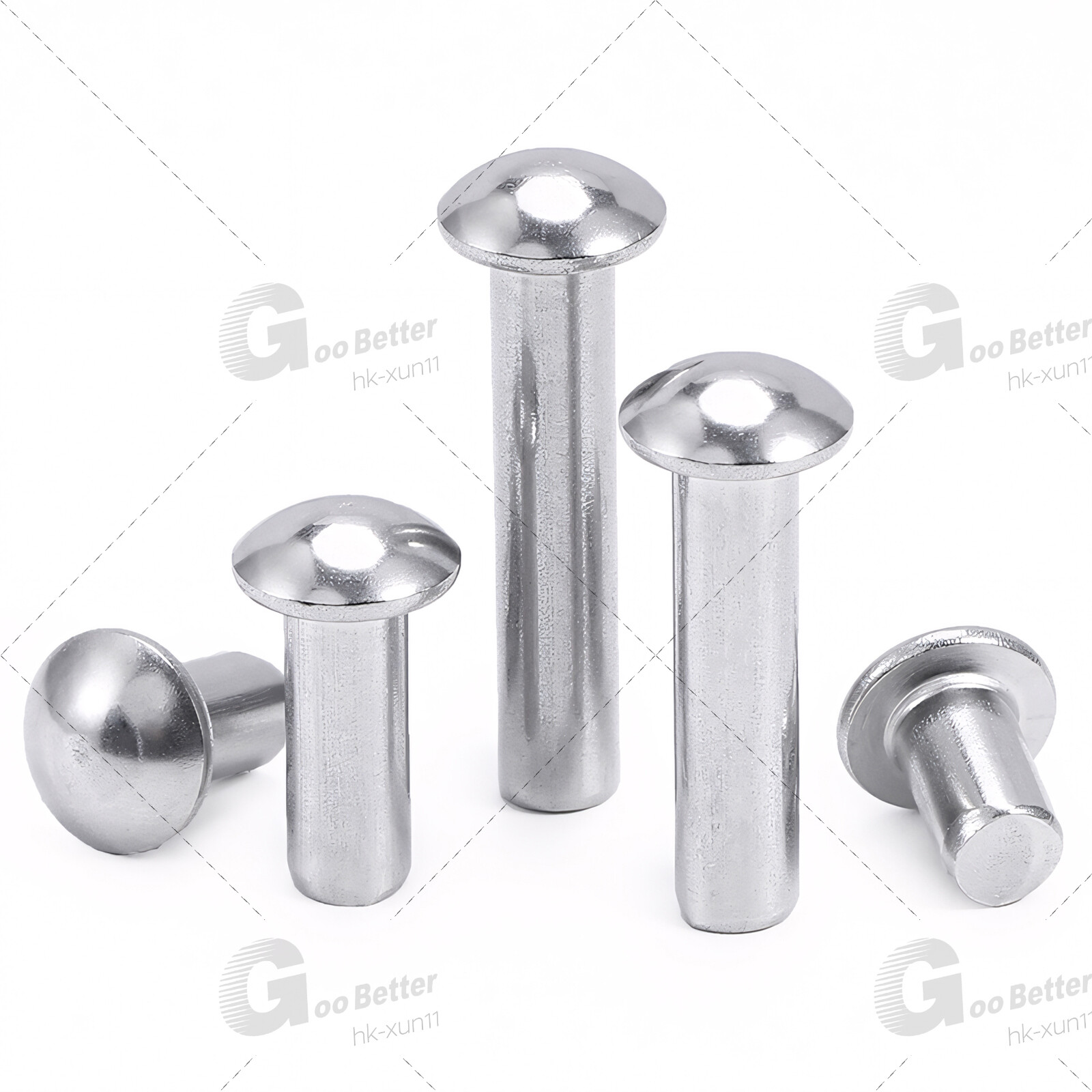 Solid Aluminium Button / Dome Round Head Rivets DIN 660 M2 M2.5 M3 M4
