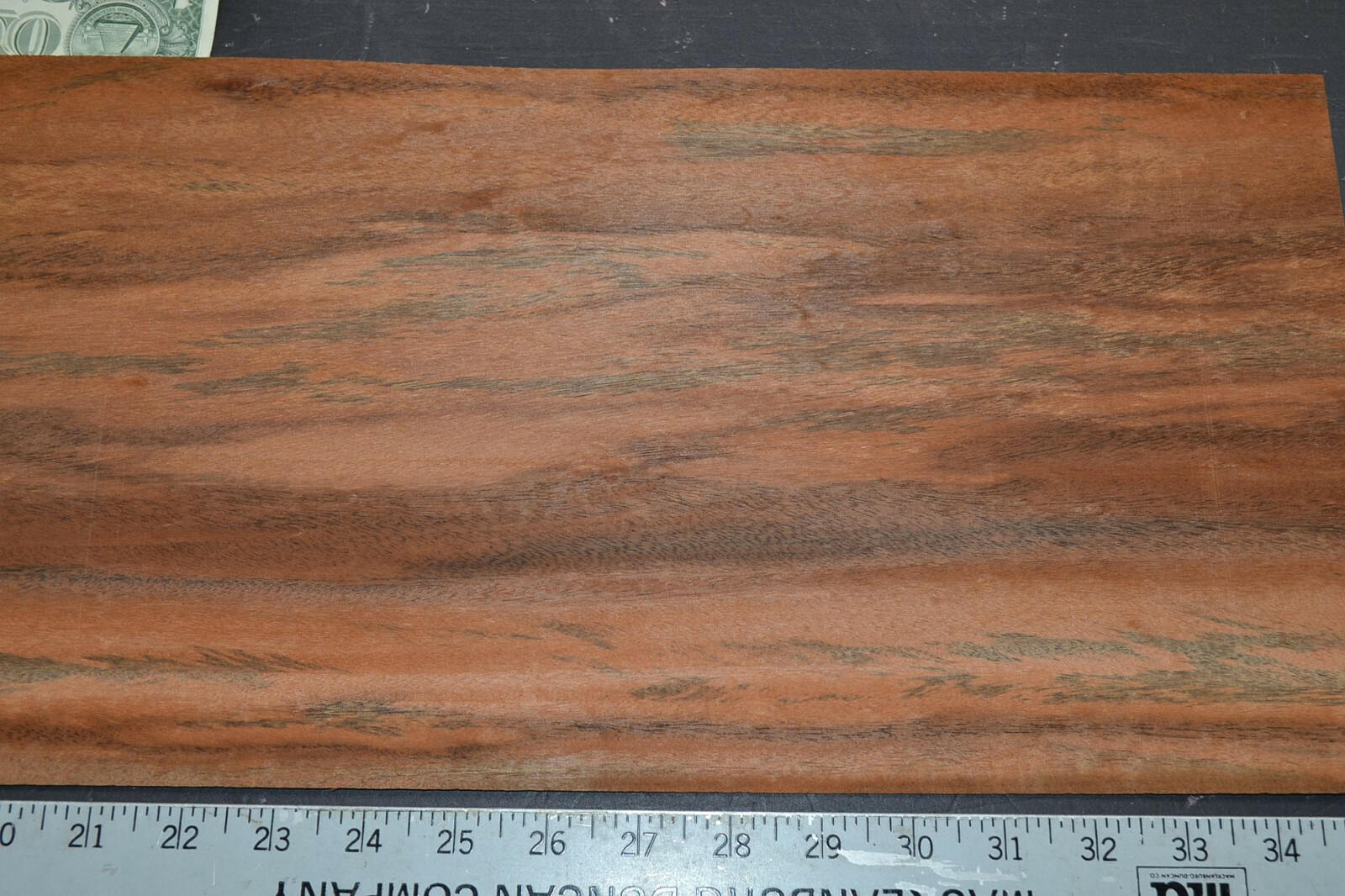 Tigerwood Raw Wood Veneer Sheet 9 x 35 inches 1/42nd UGLY! 7649-34