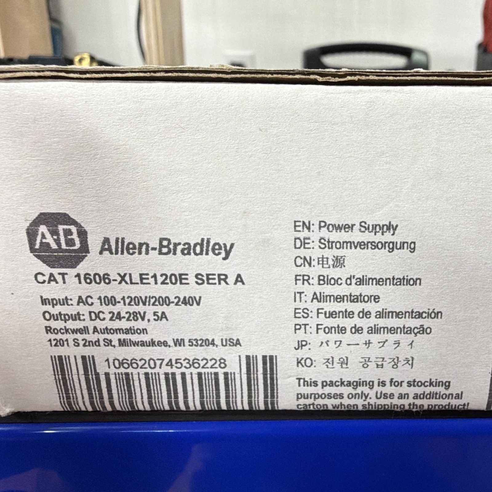 Allen-Bradley 1606-XLE120E SER A Power Supply Output DC 24-28V 5A 120W