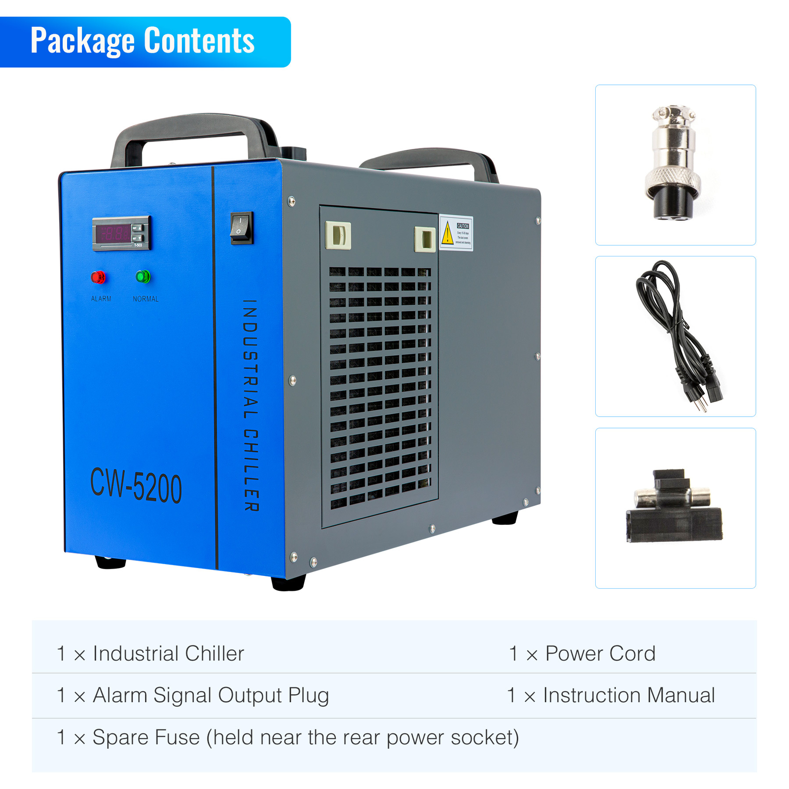 OMTech CW-3000 CW-5200 CW-5202 CW-6000 Water Chiller for CO2 Laser Engraver