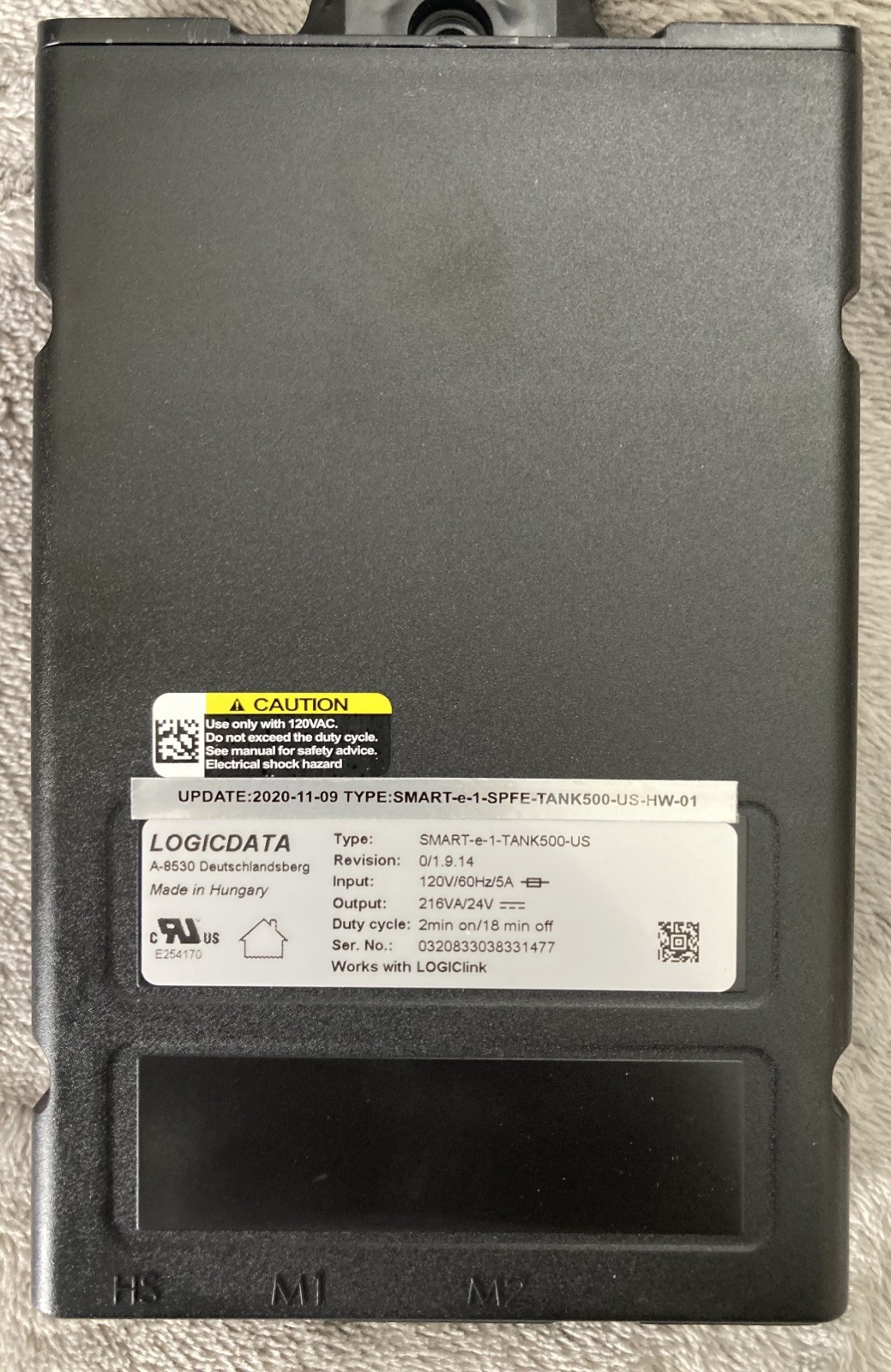 LOGICDATA SMART -e-1-Tank500-US Desk Control Unit-Module and Cables