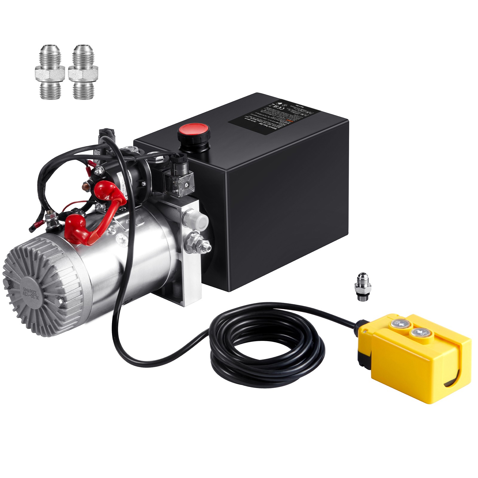 VEVOR 8 Quart Double Acting Hydraulic Pump 12V Dump Trailer Power Unit 2.1HP