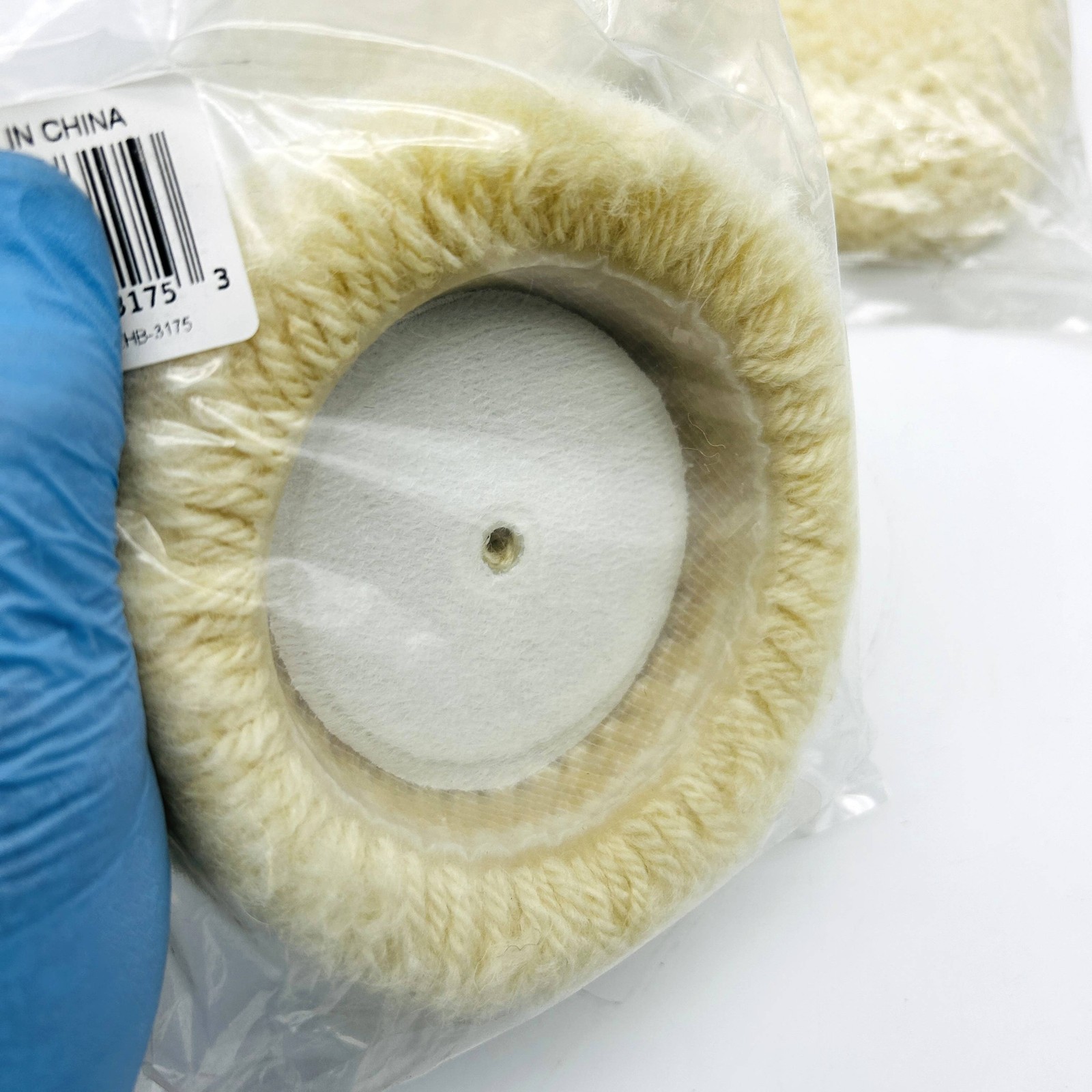 Hi-Tech Industries HB-3175 Mini Buffing Cutting Pad Wool 3.5in Hook and Loop 3pk