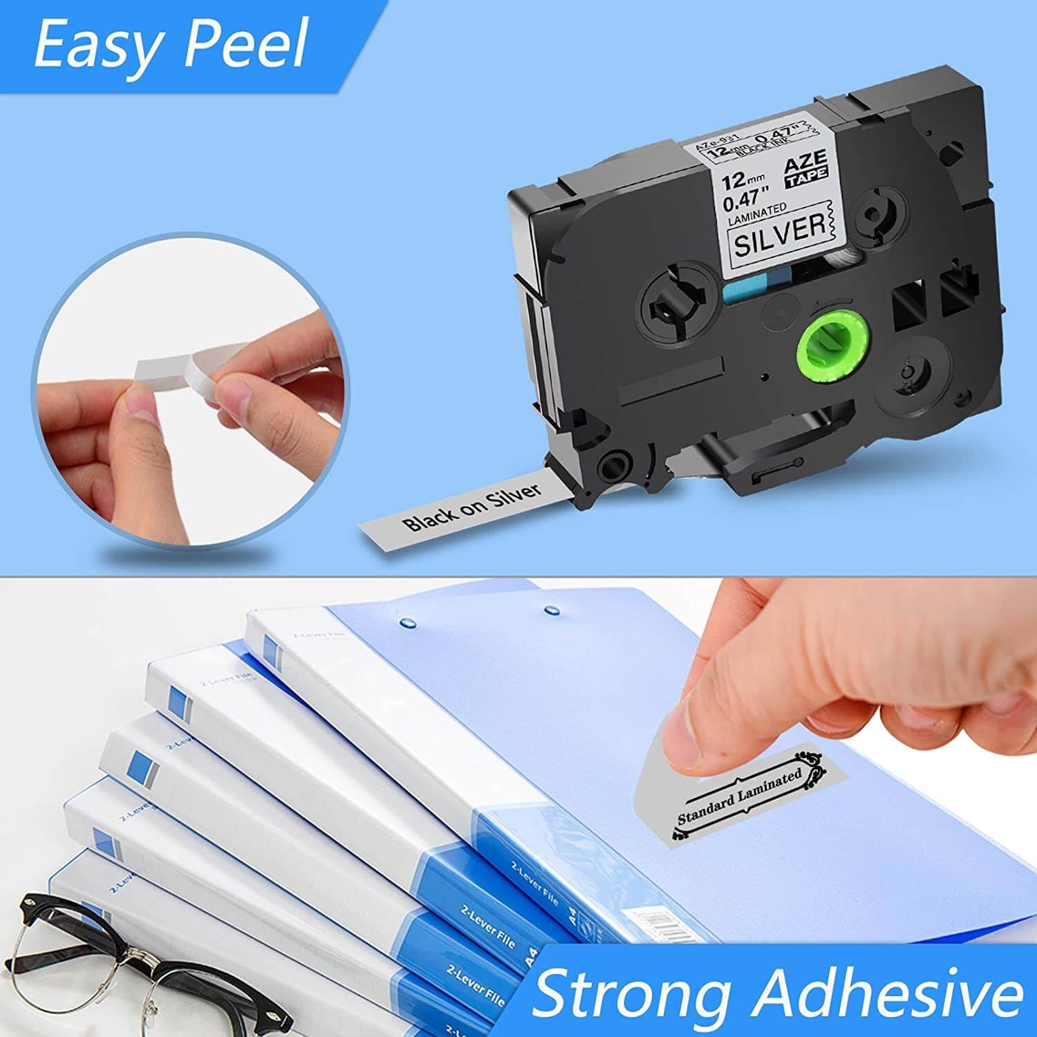 3PK TZe-951 Black on Silver 24mm Tapes Compatible For Brother PT-P710BT PTD-600