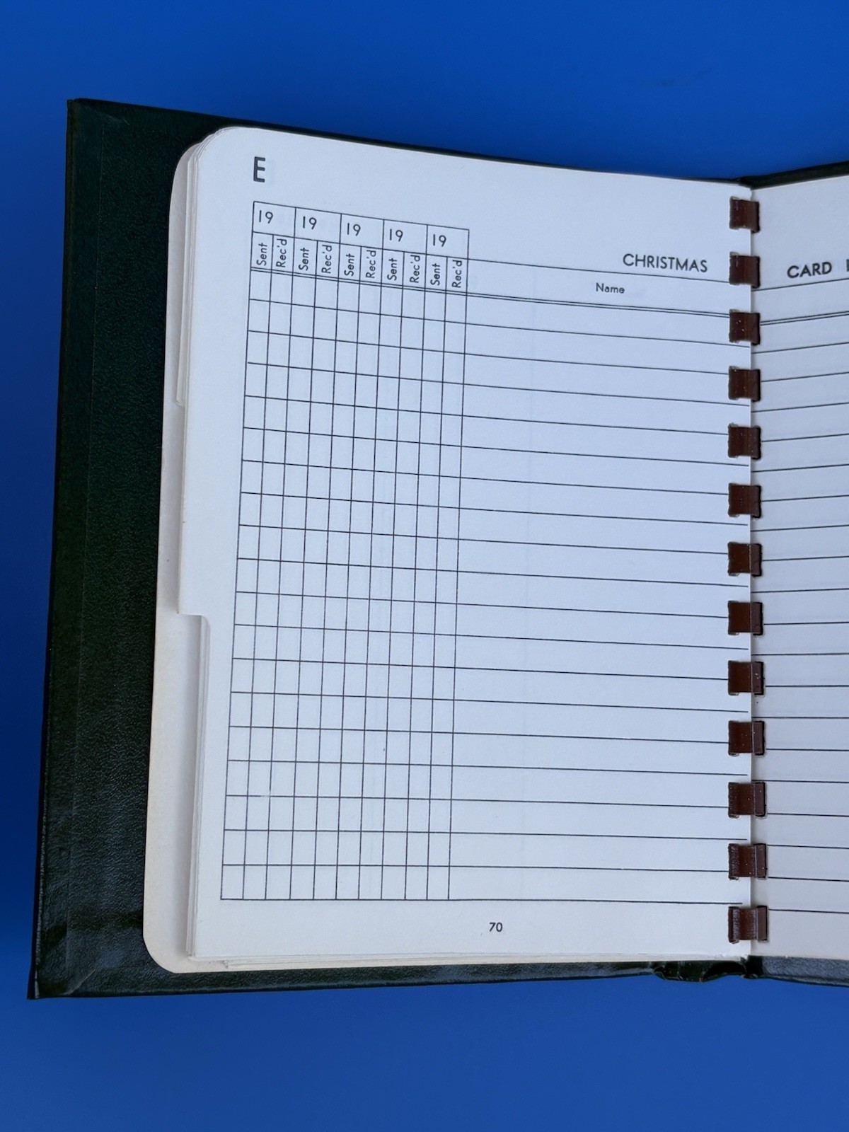 True Vintage 20th Century Addresses Phonebook Planner Dark Green Unused Memo
