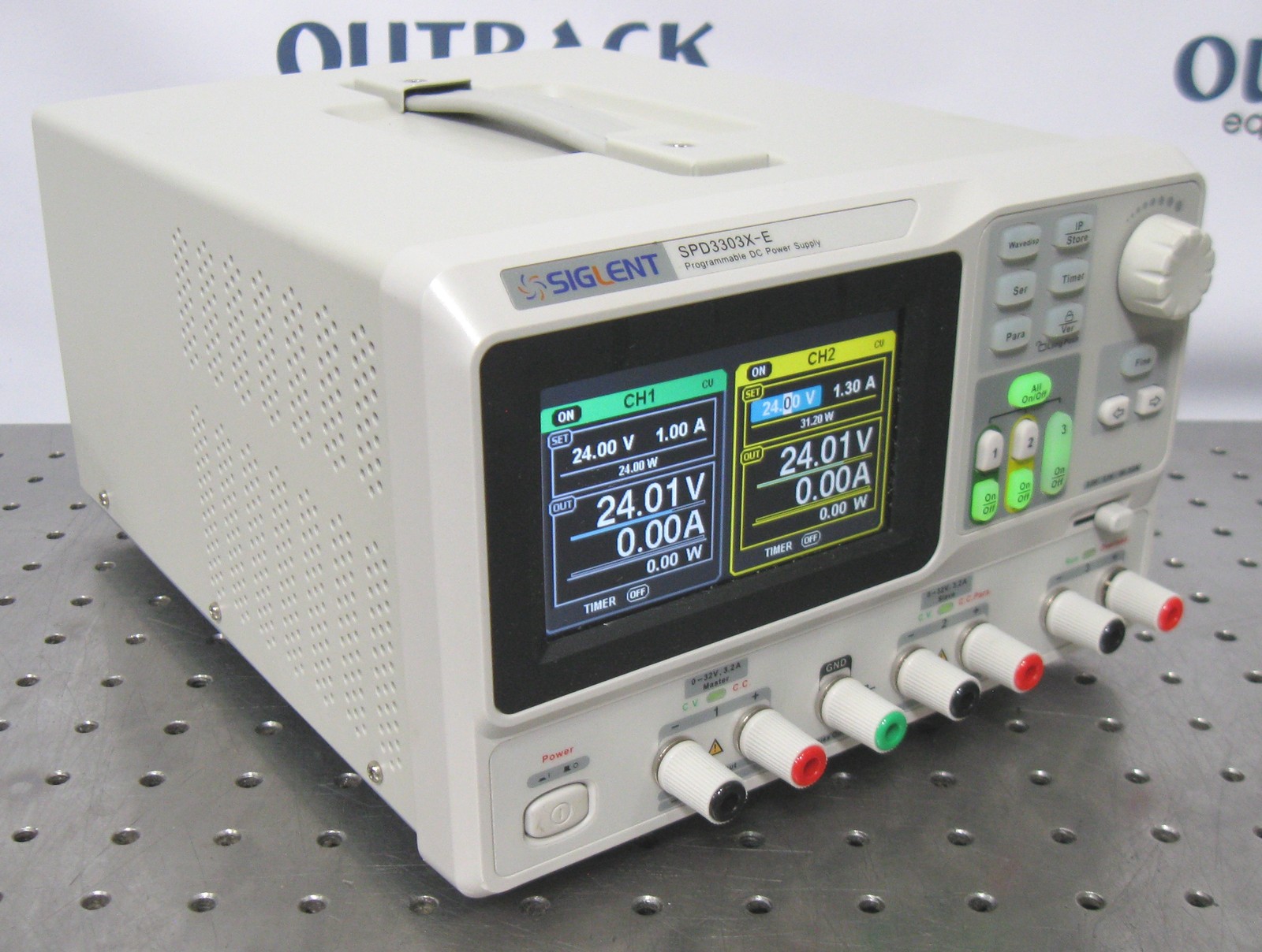 C203193 Siglent SPD3303X-E Prog’ DC Power Supply (Dual 0-32VDC+2.5/3.3/5V, 3.2A)
