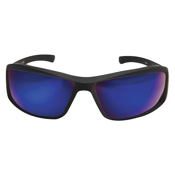 Edge Eyewear Xb138 Brazeau Torque, Safety Glasses, Anti-Scratch, Blue Mirror