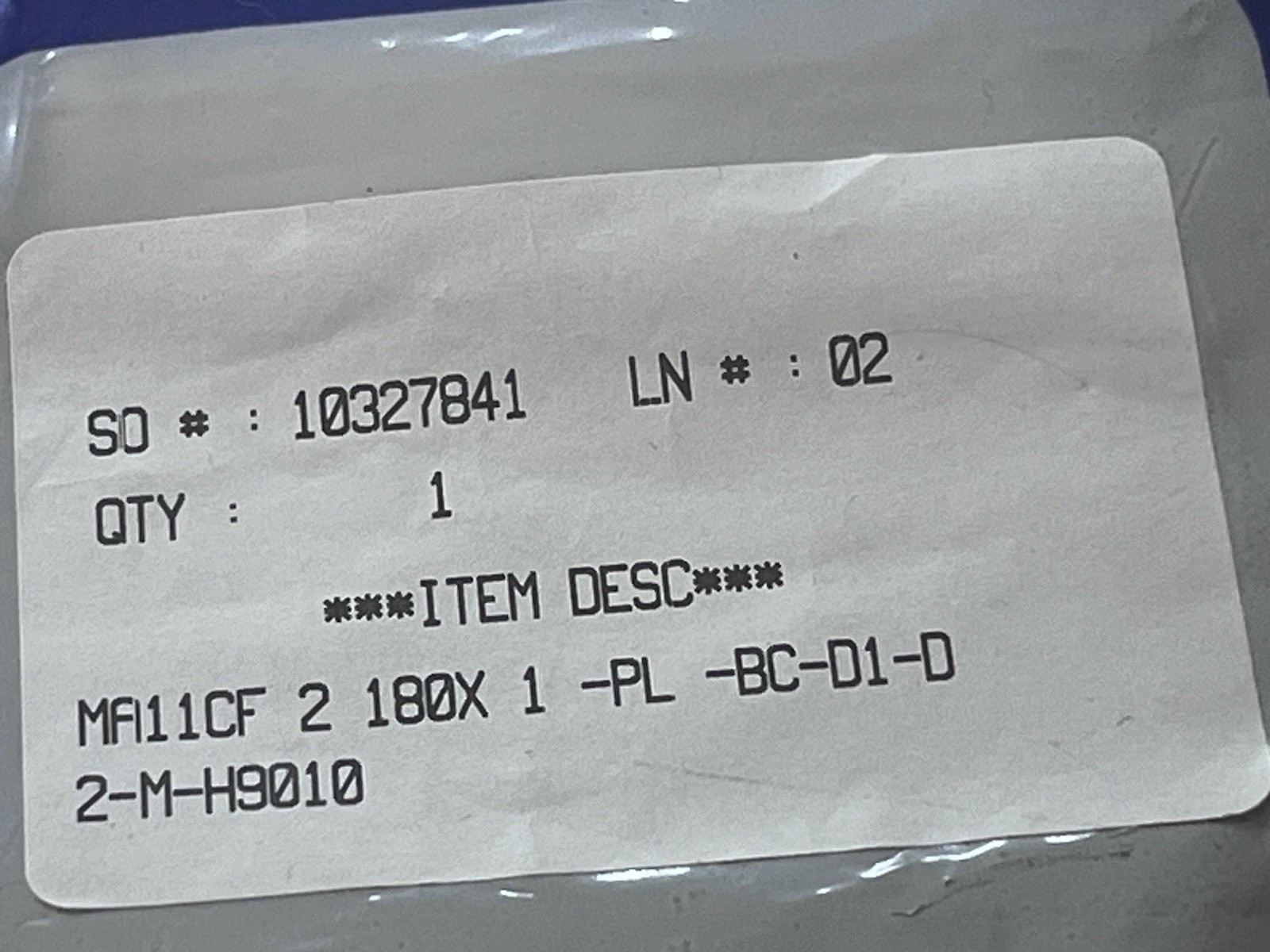 PHD INC MA11CF 2 180X 1- PL -BC- D1-D2-M-H9010 SO#10327841 CYLENDER REPAIR KIT