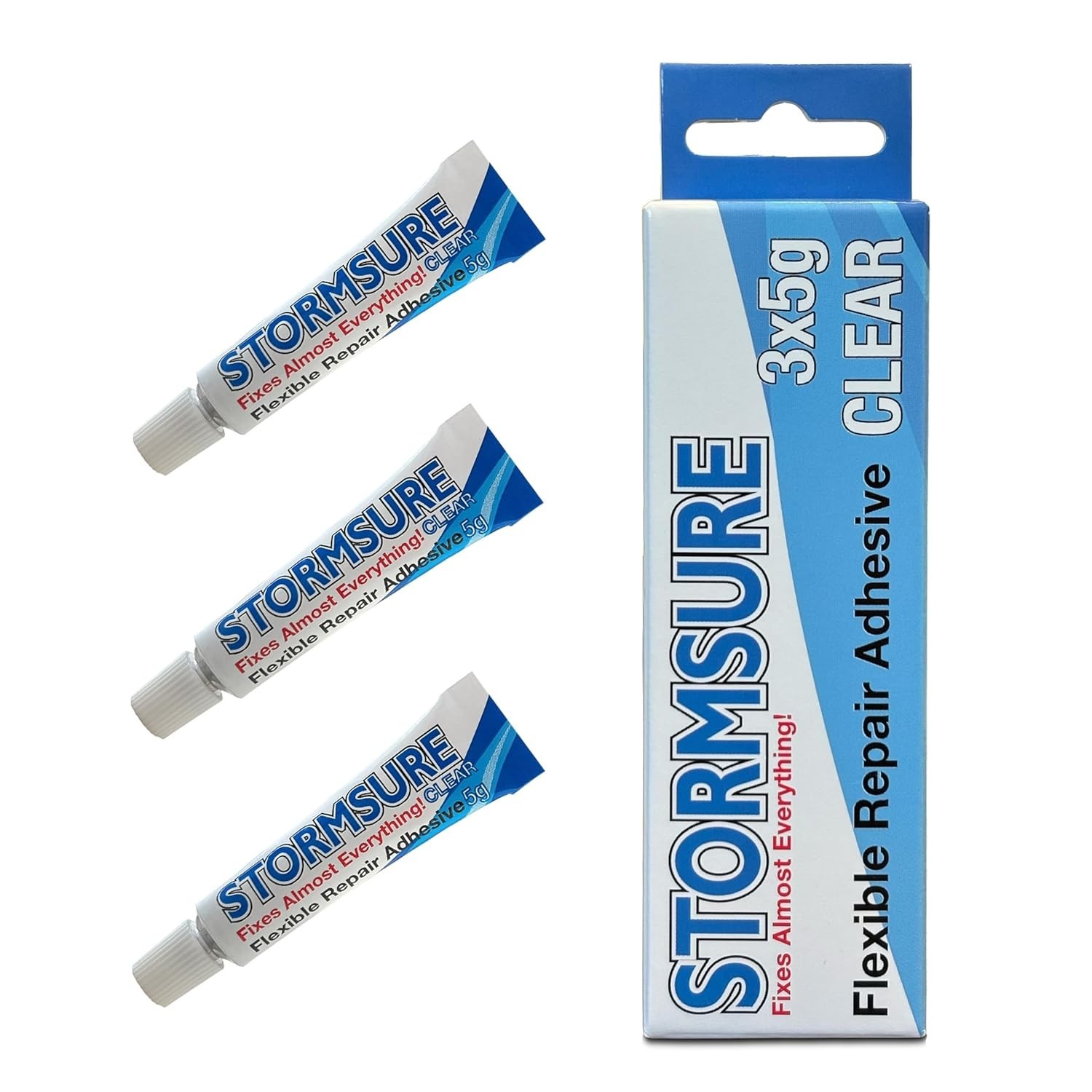 Flexible Repair Adhesive: 3 x 5g Clear Glue – Highly Durable, Waterproof Glue…