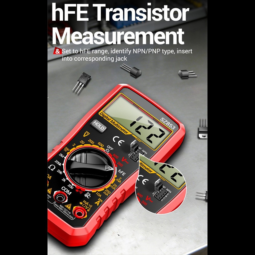 SZ853 1999 Count Multimeter with Data Hold Function for Stable Reading Capture