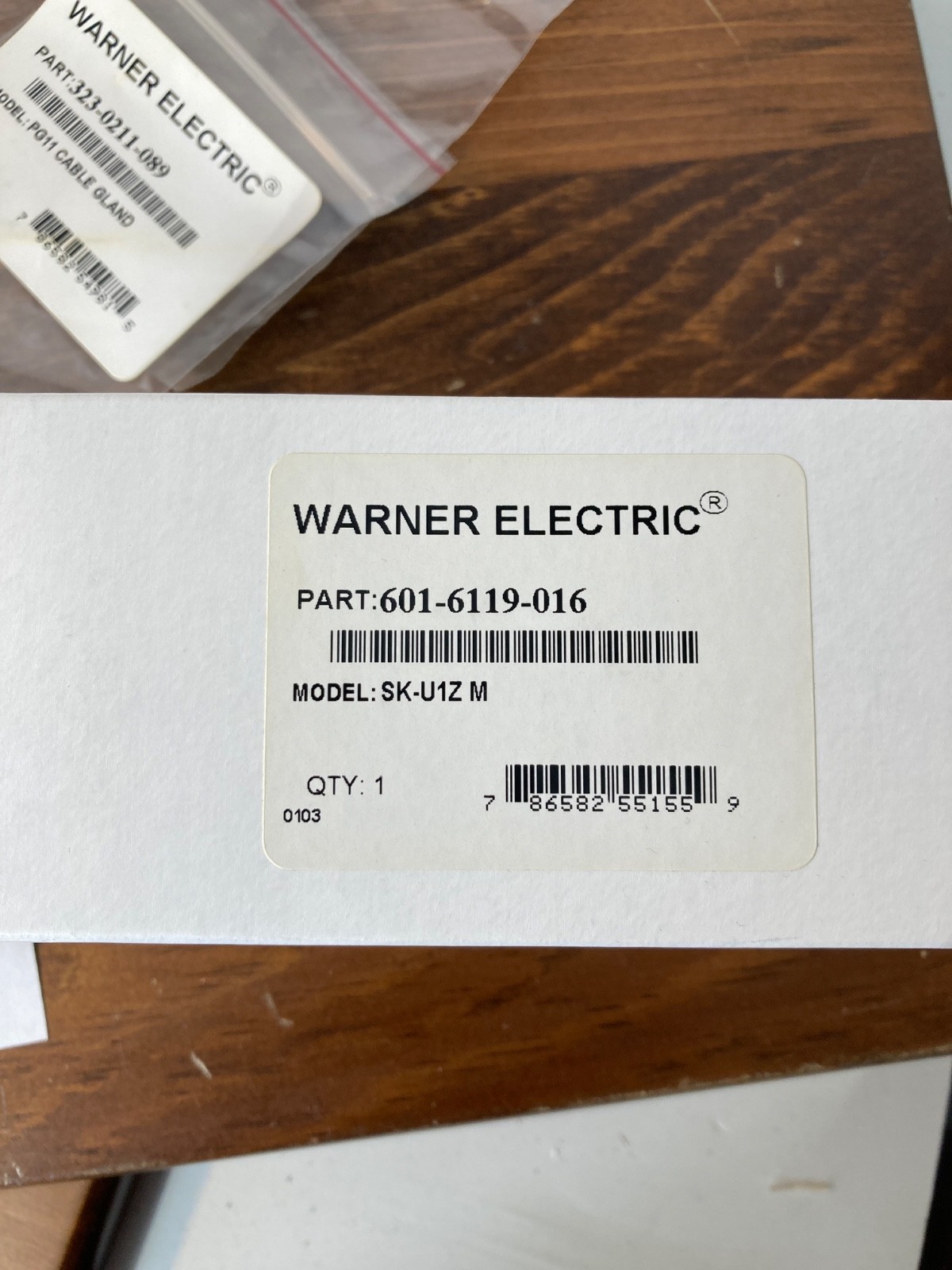 WARNER ELECTRIC SAFETY INTERLOCK SWITCH 601-6119-016 NEW plus PG11 Gland
