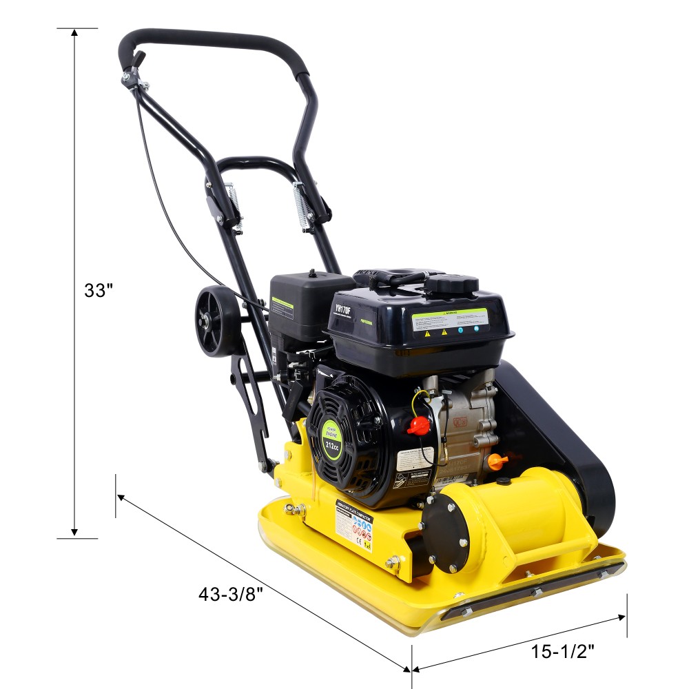 7.0HP 5500VPM MAX Gas Vibration Compaction Force 20×14 inch Plate Compactor