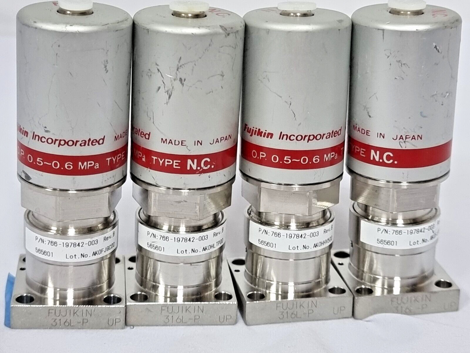 4 Fujikin O.P. 0.5~0.6 MPa, C No.565601 Type NC, Lam. 766-19782-003 Rev B,_96698