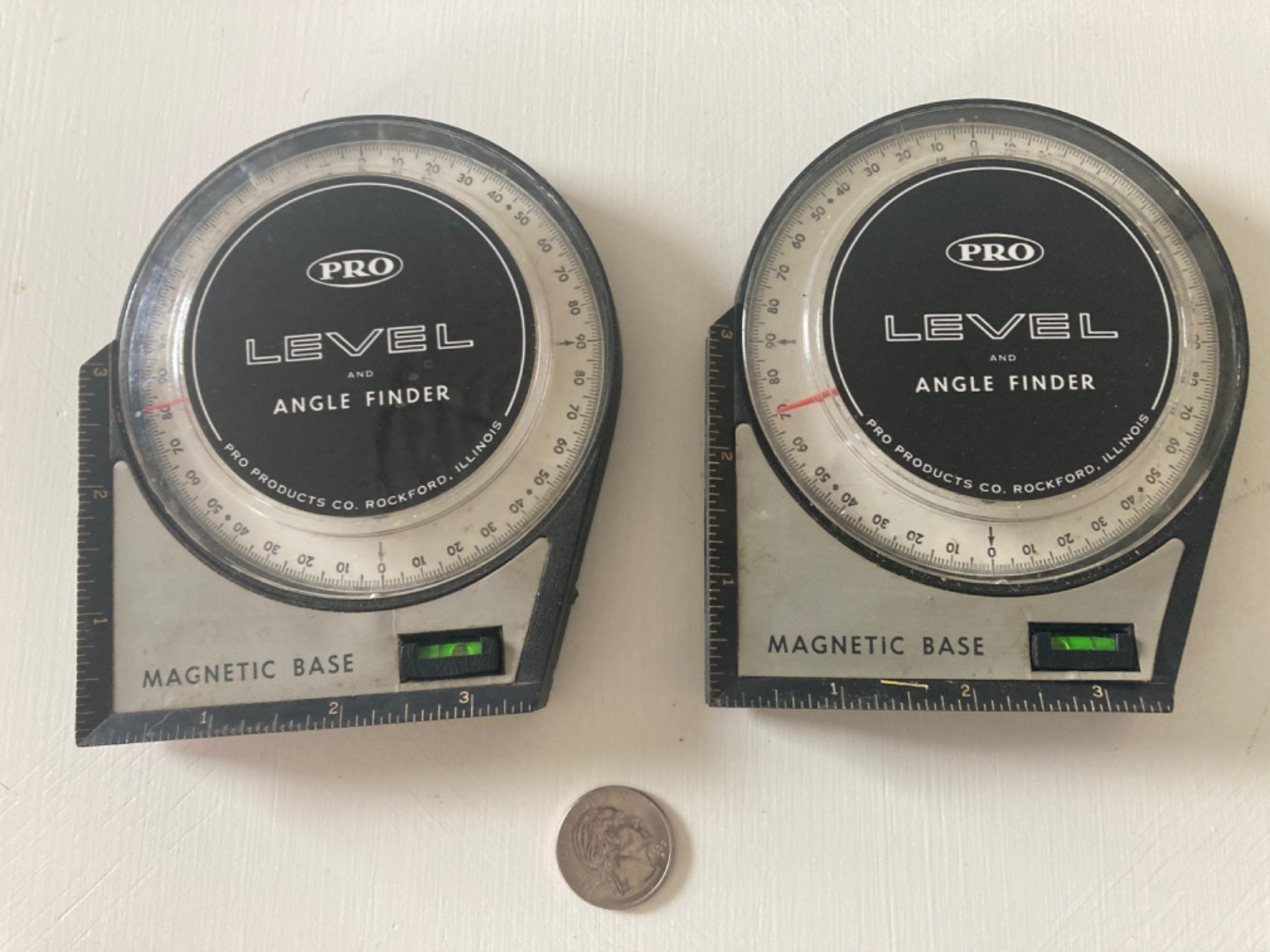 Lot 2 PRO ANGLE LOCATOR FINDER MAGNETIC BASE LEVEL CONSTRUCTION 0 – 90 DEGREES