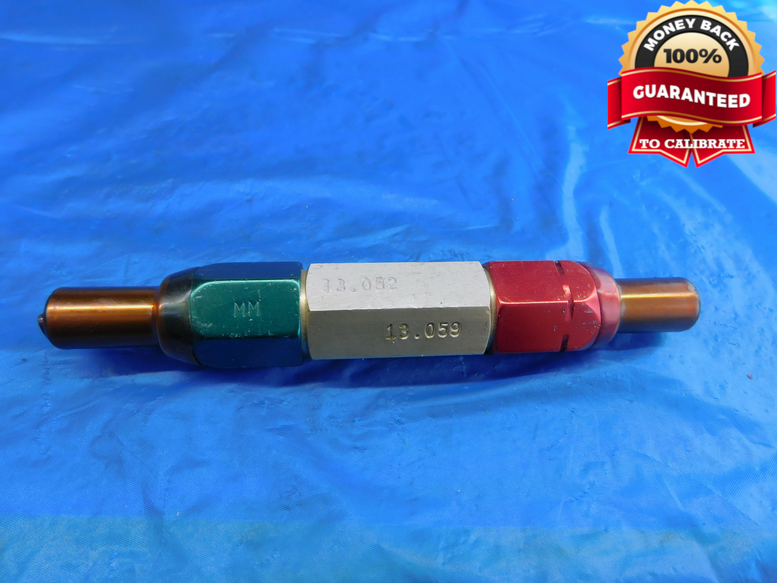 13.052 & 13.059 METRIC PIN PLUG GAGE GO NO GO 13.000 +.052 13 mm .5139