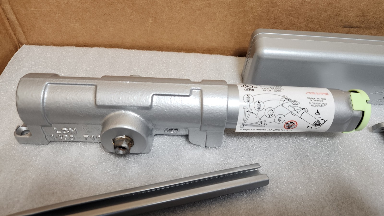 LCN 1461DEL Surface Mounted Door Closer W/Template Instructions TBWMS Alum Rw/Pa