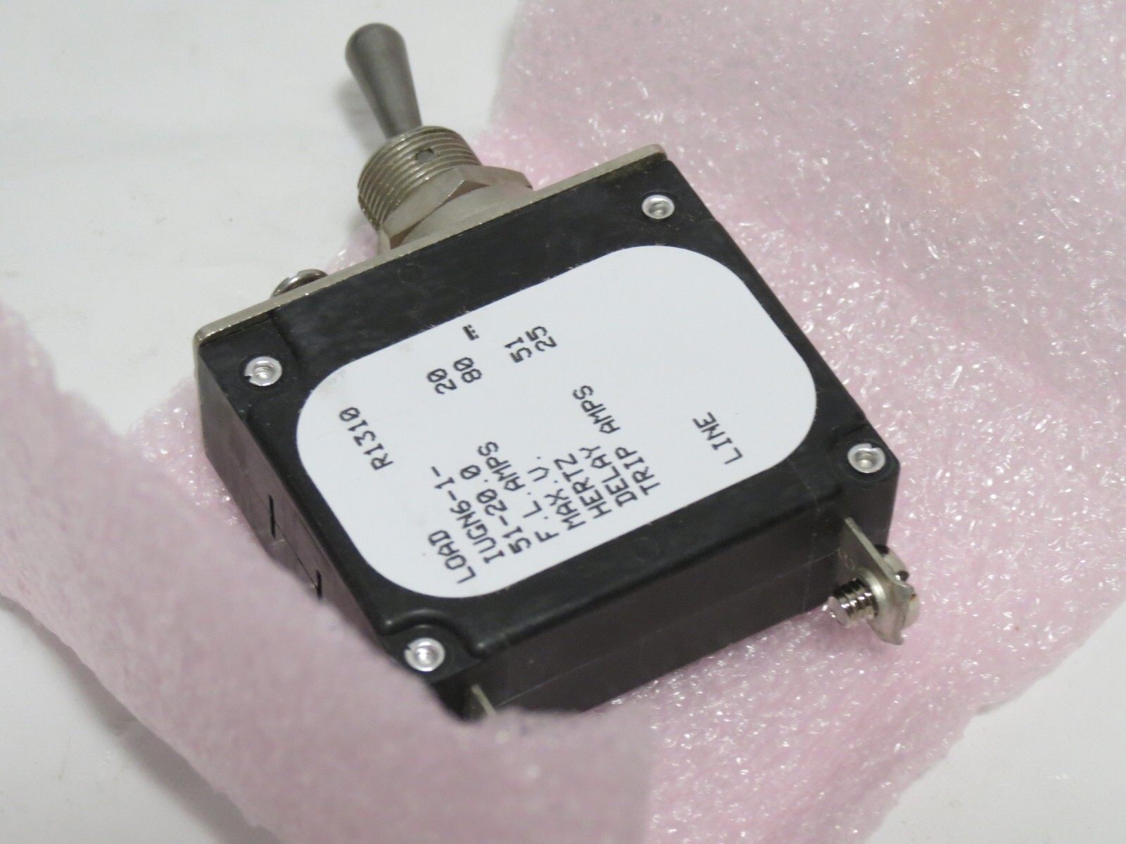 Airpax Circuit Breaker IUGN6-1-51-20.0 Sensata 20 Amp Magnetic Toggle Switch