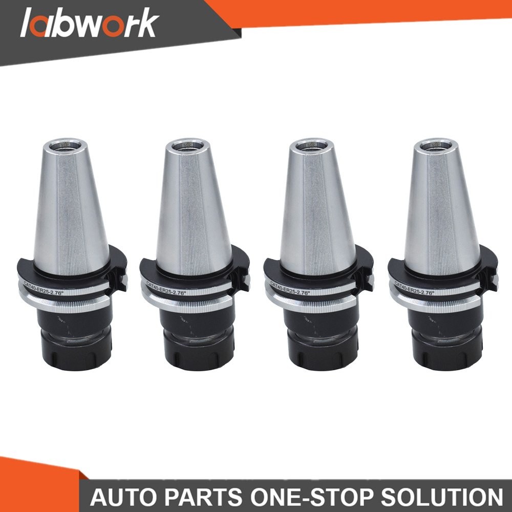 Labwork CAT40 ER25 Collet Chuck W. 2.76″ Gage Length Chucks Tool Holder Set 4 PC