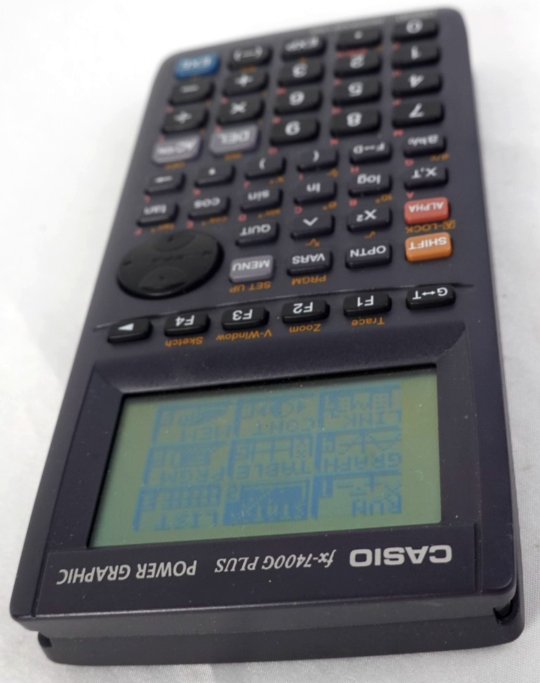 Casio FX-7400G Plus Power Graphic Graphing Calculator Manual Cover Black tested