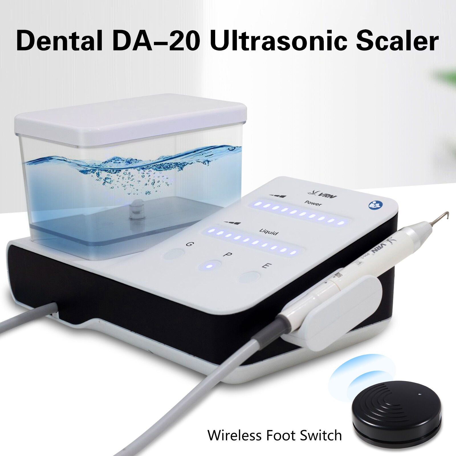 LED Dental Ultrasonic Piezo Scaler Handpiece Bottle Fit EMS Woodpecker + 10*Tips