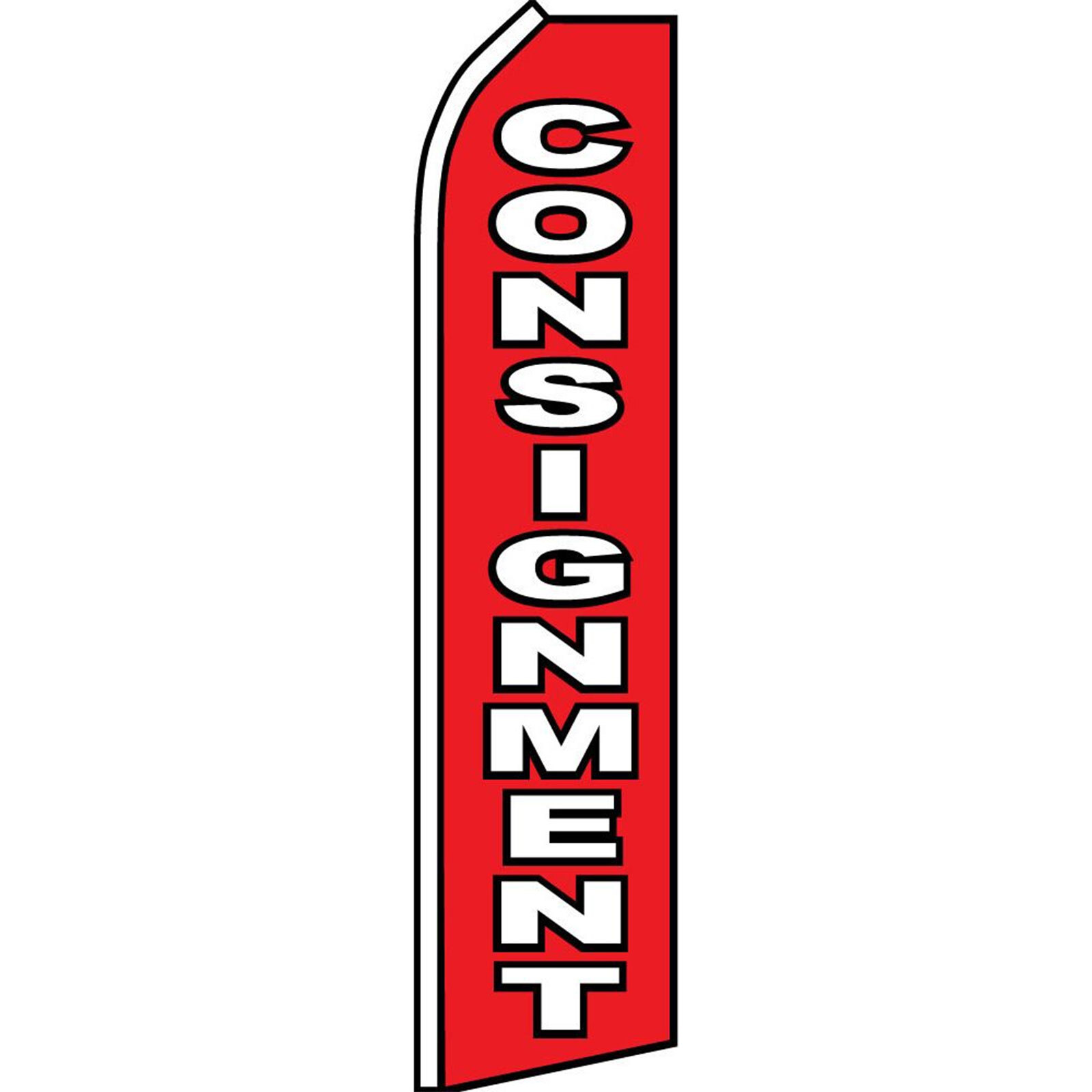 Consignment 2 1/2 ft X 11 1/2 ft Polyester Swooper Flag