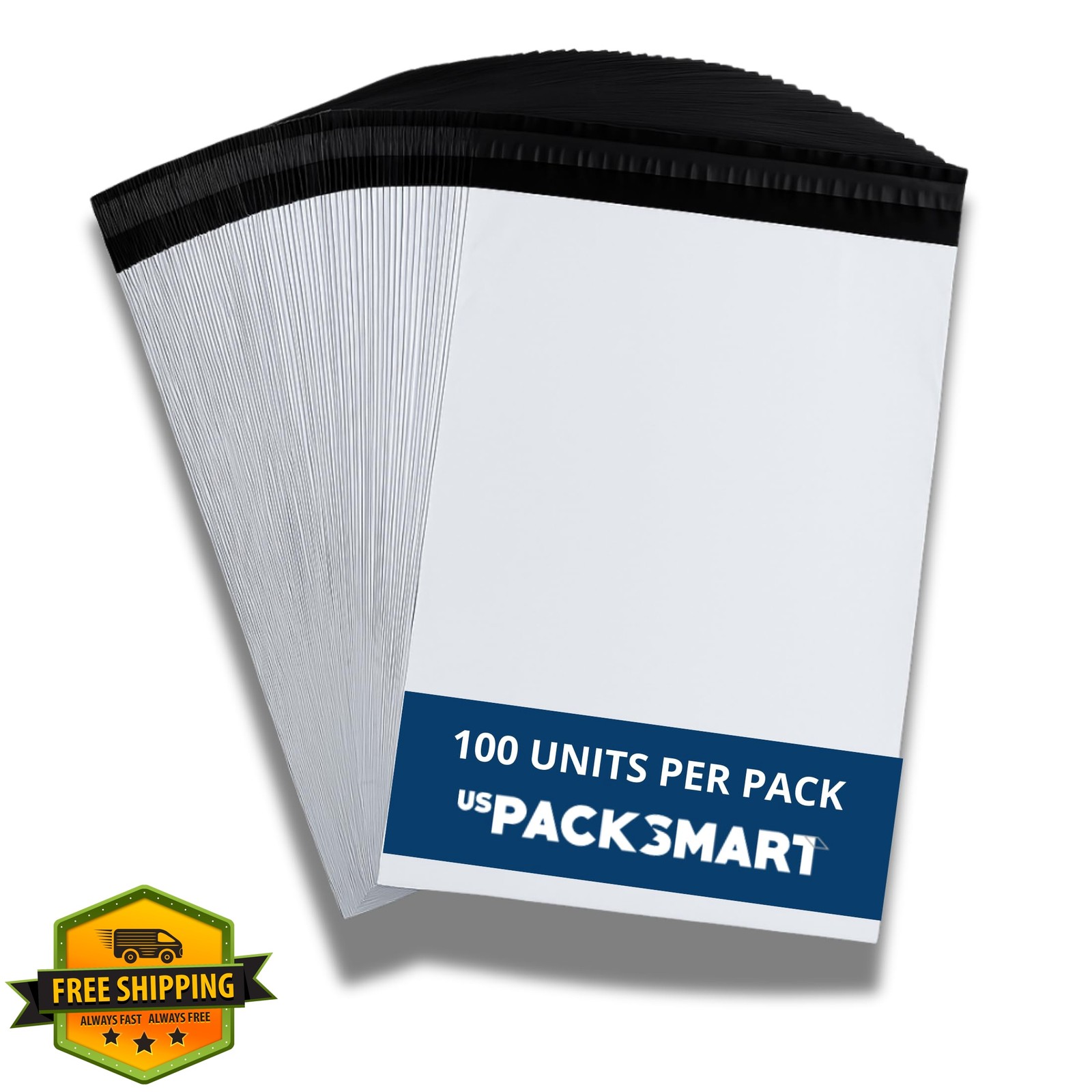 US PACK SMART 24″x24″ Poly Mailers Arctic White 100 Pack