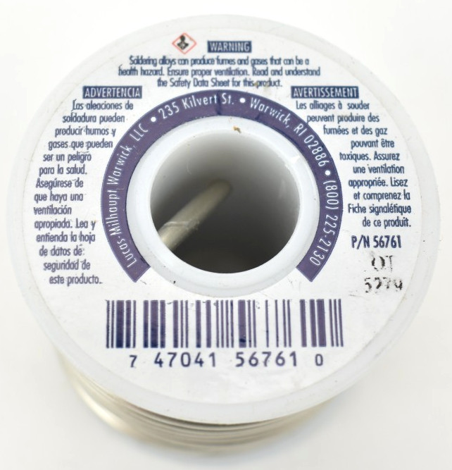 Lucas-Milhaupt Silvabrite 100 Lead-Free Solder 1/8in 1lb Spool P/N 56761