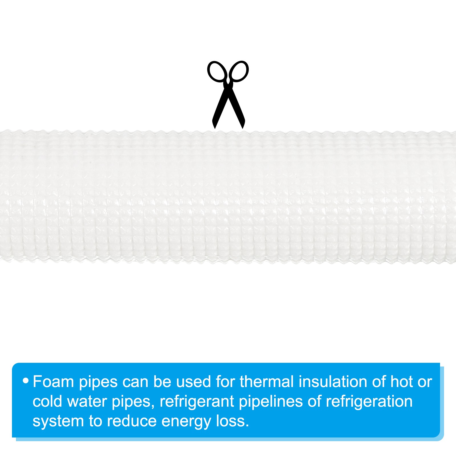 4.9ft Pipe Insulation Tubing 7/8″ ID Insulated Foam Tubing Handle Grip White