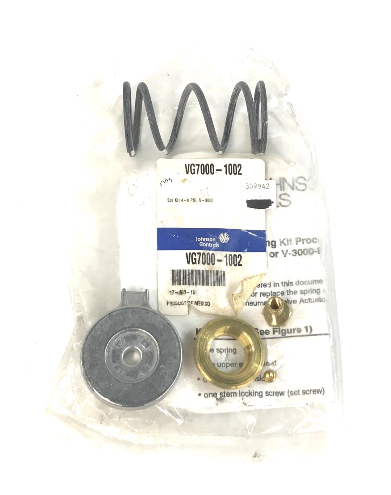 Johnson Controls Spring Kit 4-8 PSI V-3000 VG7000-1002 NOS