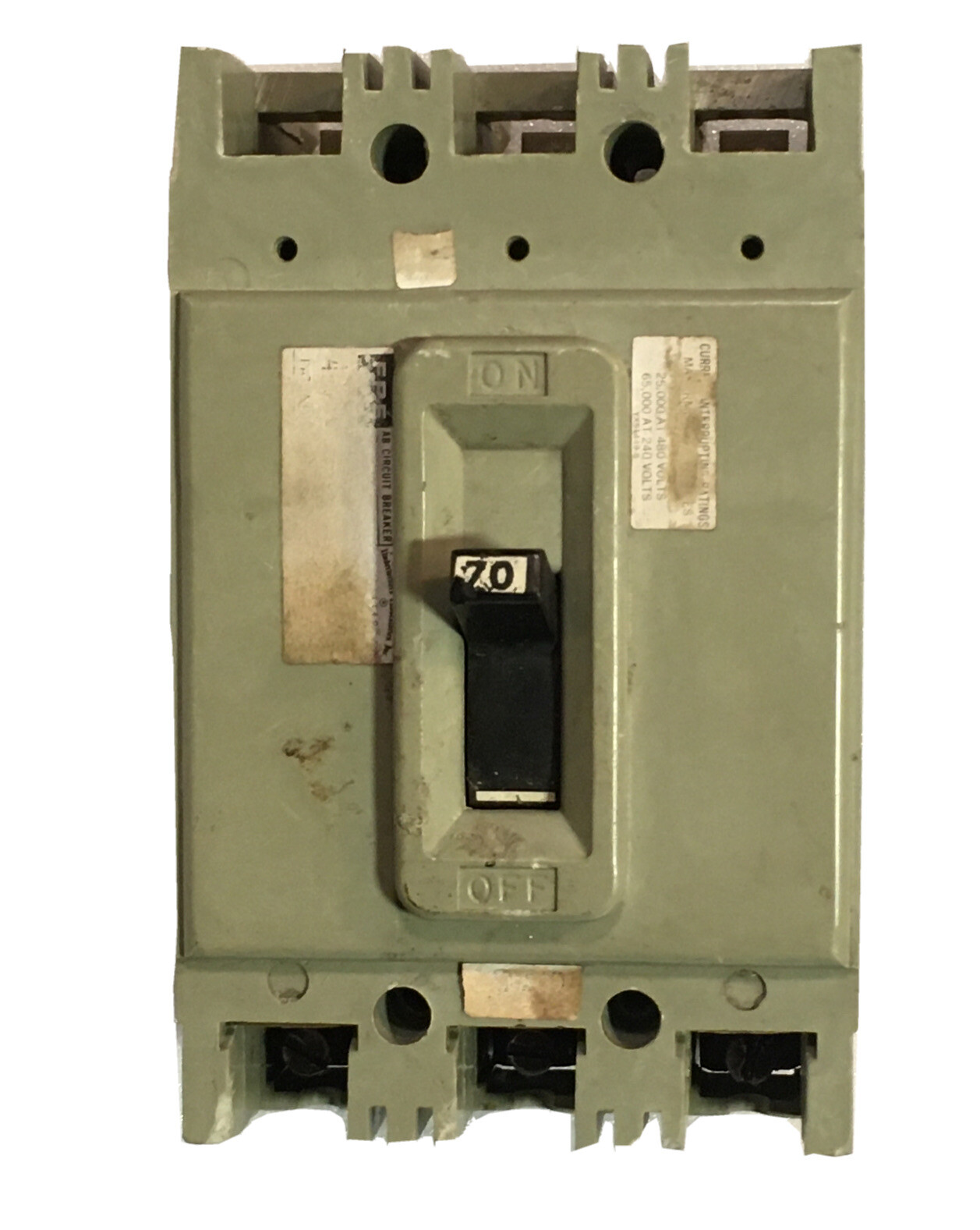 FEDERAL PACIFIC Electric HEF631070 70A 600V 3P CIRCUIT BREAKER WARRANTY FPE HEF