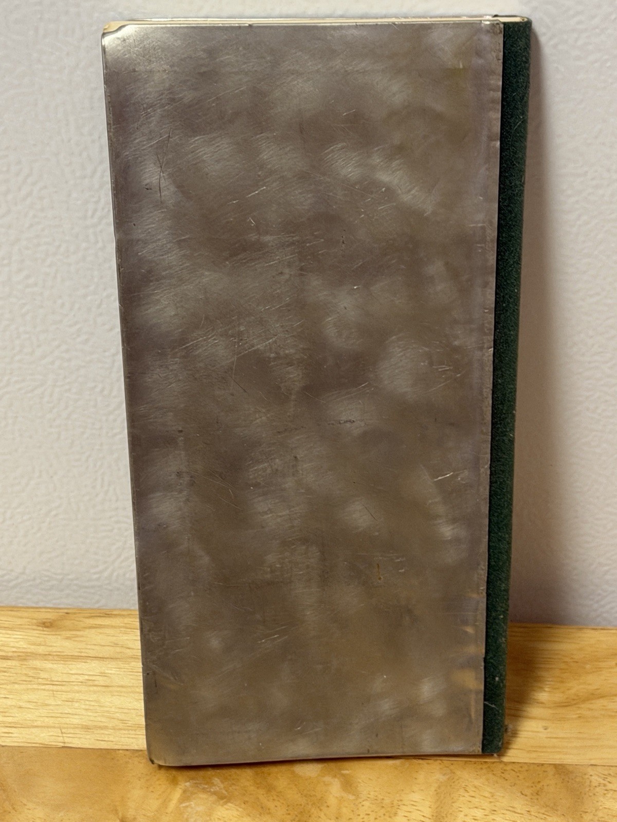 VINTAGE HAMMERED ALUMINUM FLORAL ART METAL COVER ADDRESS BOOK BOUND UNUSED SPAIN