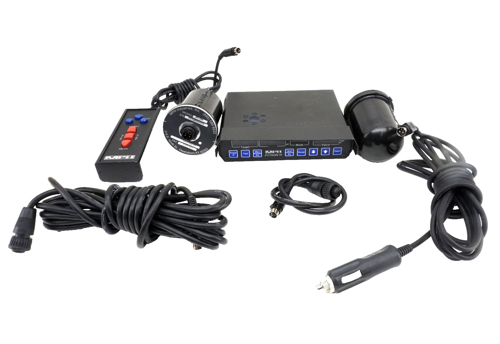MPH Python III 3 Ka FS Band Police Radar w/Dual Antennas/Remote/Cables 991242 C