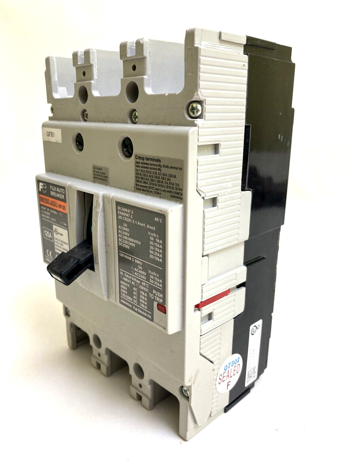 FUJI ELECTRIC BW250JAGU-3P125 / BW250JAGU3P125 (NEW TAKE OUT) FAST SHIPPING!