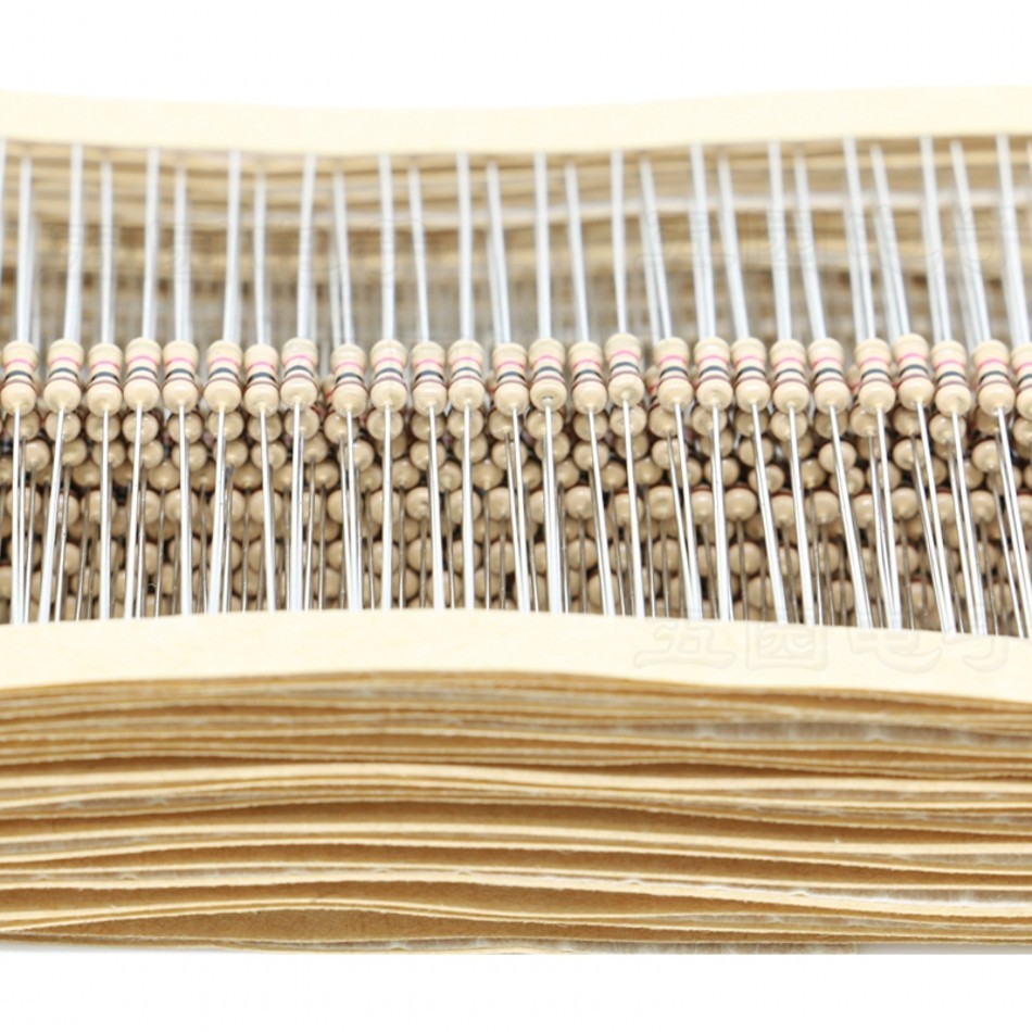 1000pcs Carbon Film Resistor 1/4W 0.25W – Full Range of Values ( 1.2Ω-10MΩ)
