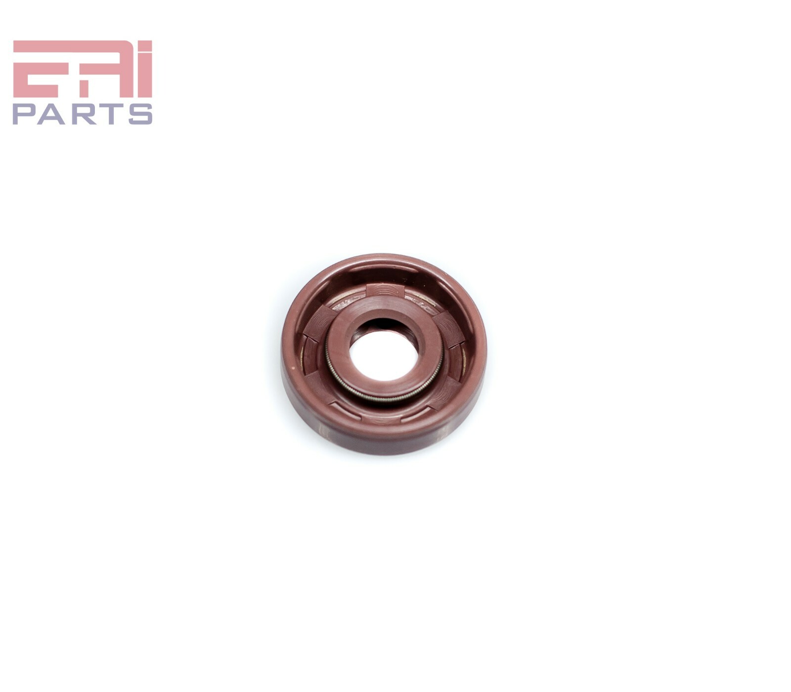 EAI 10x26x7mm FPM/FKM Oil Shaft Rotary Seal w/ Stainless Steel Spring Dbl Lip