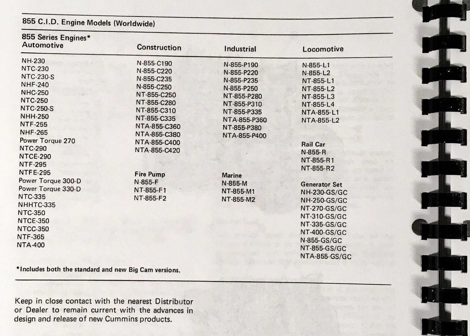 Cummins NHHHTC-335 NTC-350 NTCE-350 NTCC-350 Engines Service Manual Parts Set