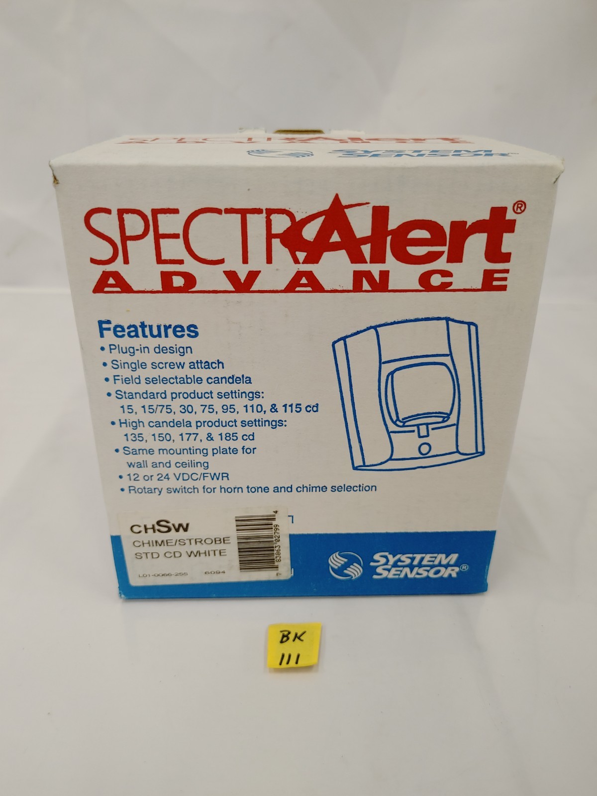 System Sensor CHSW Chime/Strobe STD CD White