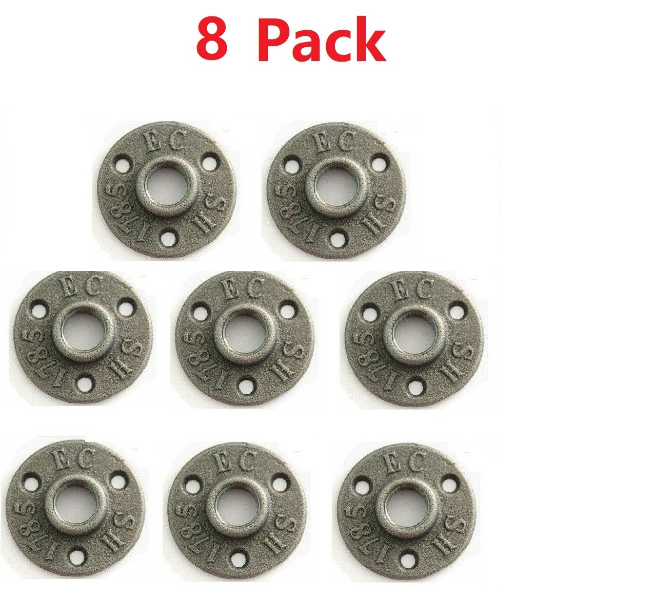 8Pk 1/2 Inch Floor Flange Pipe Malleable Cast Iron For Threaded Wall BSP Hole