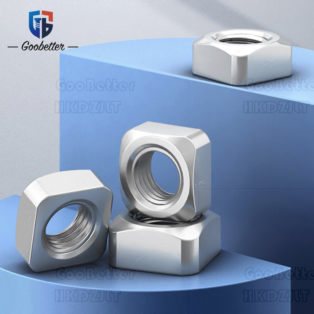M3 M4 M5 M6 M8 M10 M12 Stainless Steel Square Nuts Chamfered Thick Type DIN 557