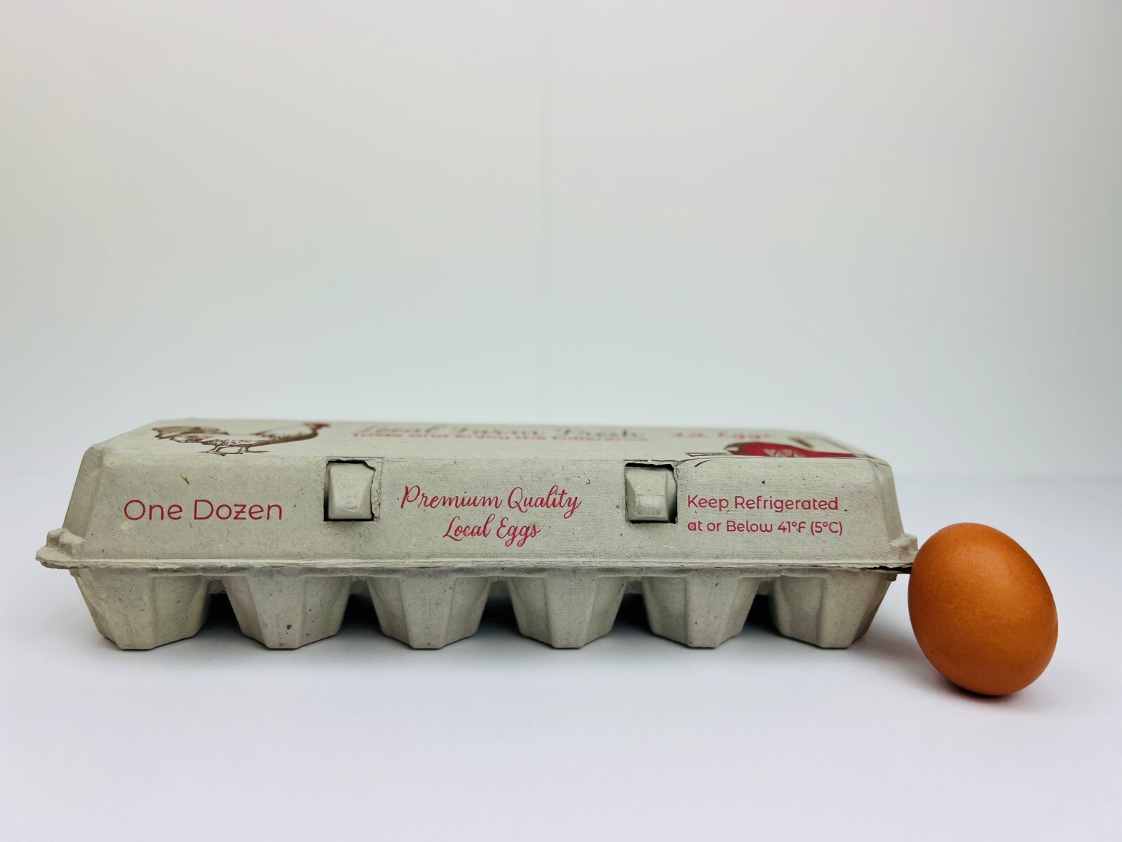 Printed Egg Carton (Barn/Rooster) – 100 UNITS