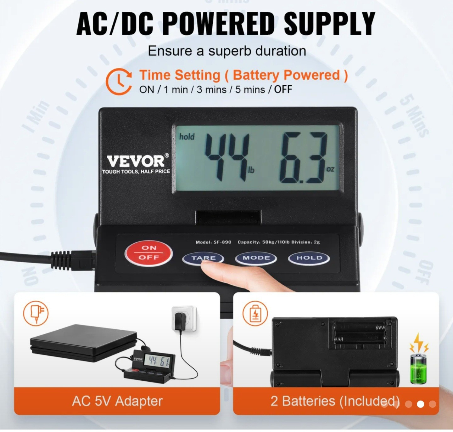 VEVOR Digital Shipping Scale 90° Foldable LCD Screen for Home and Business/NEW