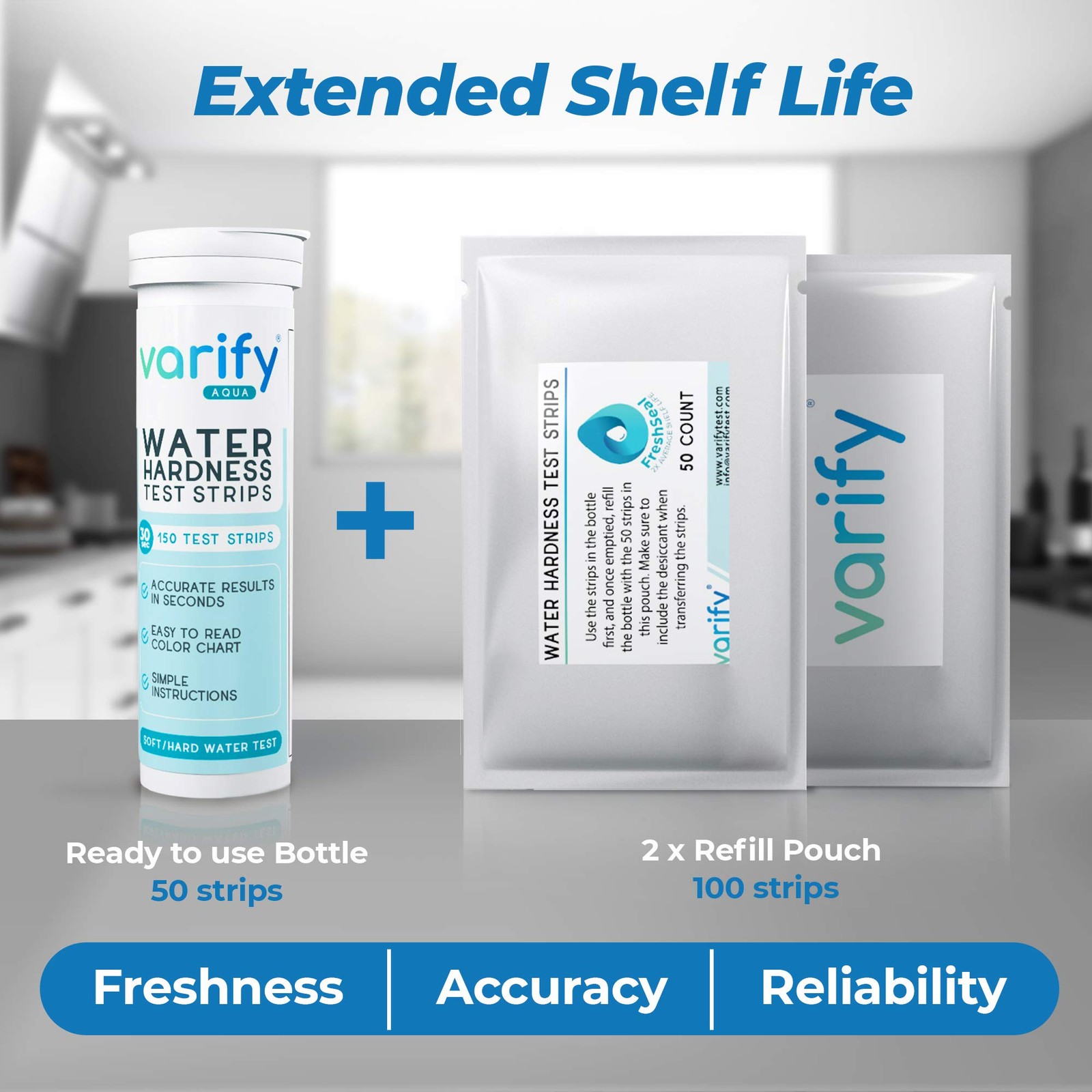 Varify Water Hardness Test Kit – Water Testing Kit for Home, Drinking, Well,