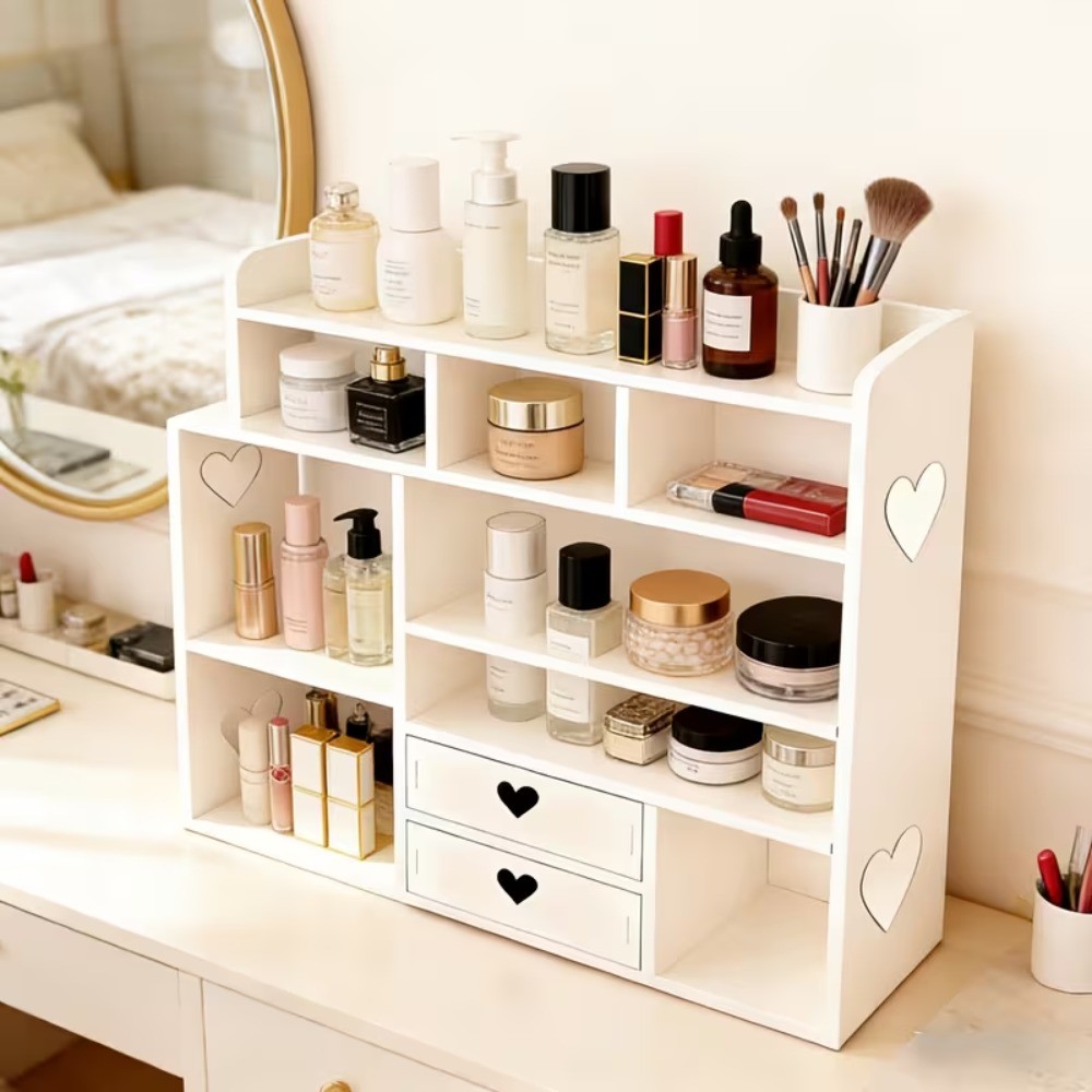 Double Layer Desk Organizer with Drawer