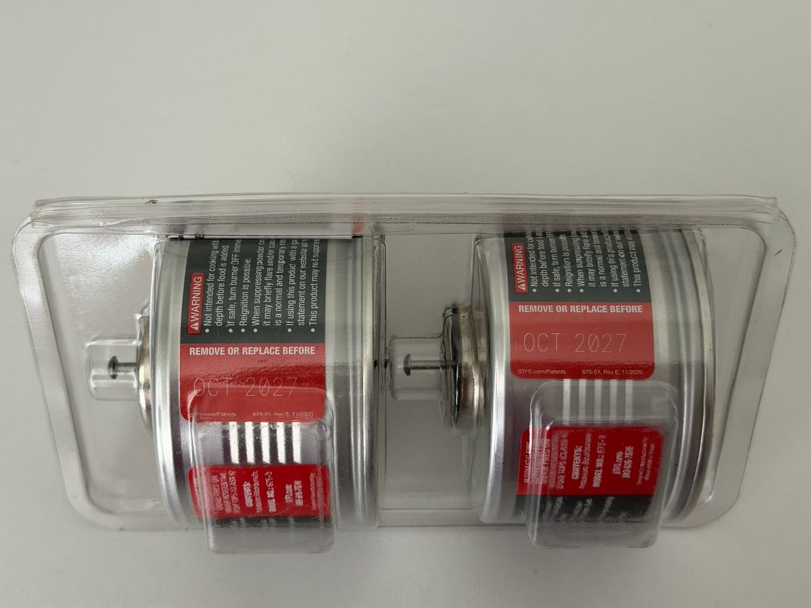 2 Pack StoveTop FireStop 675-3 RangeHood Fire Suppressor Expiration: 10/2027