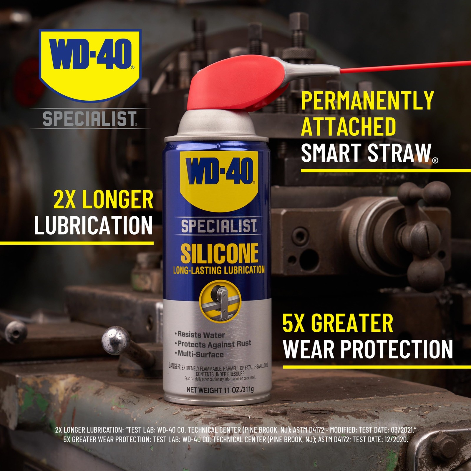Wd-40 Specialist Silicone Lubricant Smart Straw Sprays 2 Ways 11 Oz 6-Pack