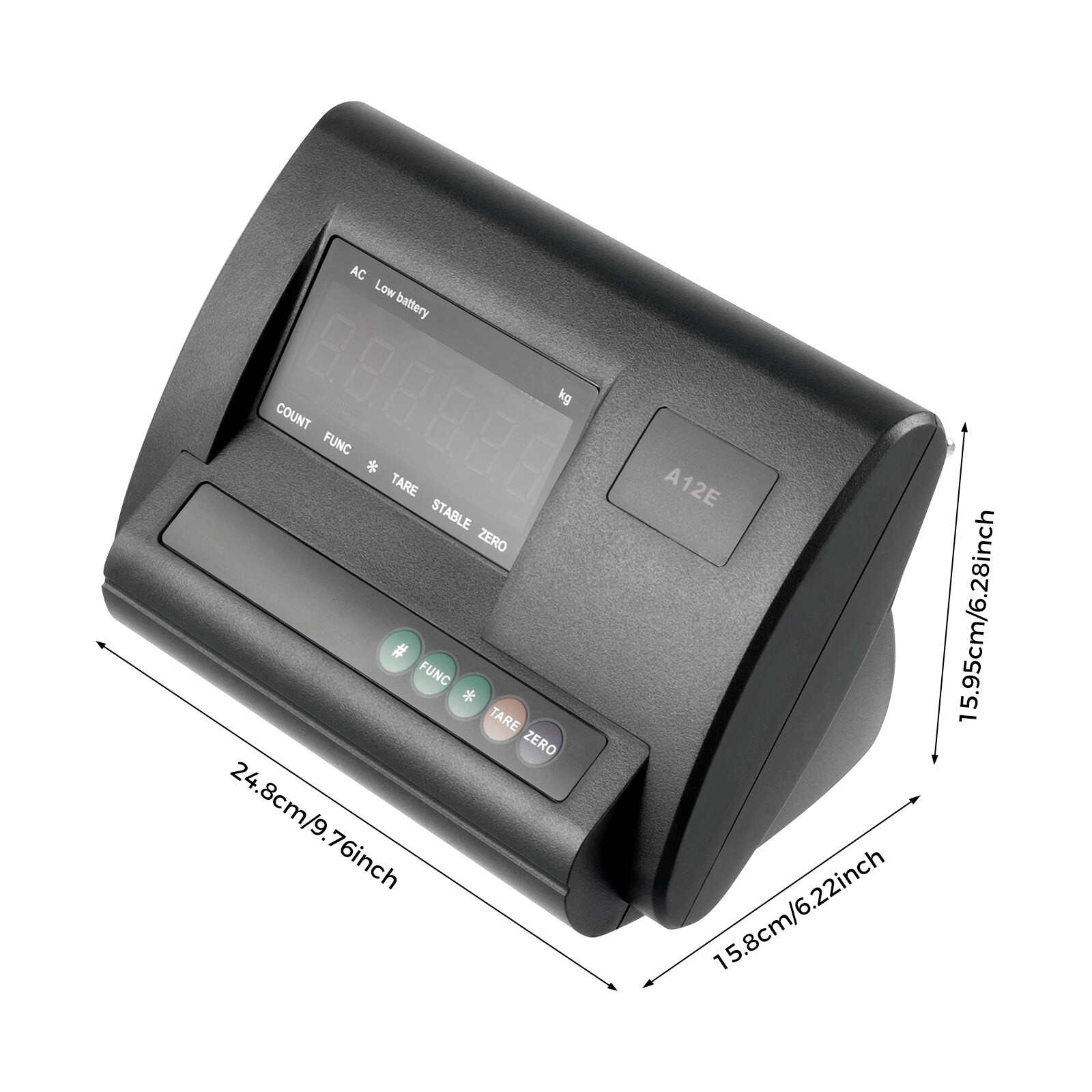 Industrial Weight Indicator 2T Capacity High Precision LCD Display Black Modern