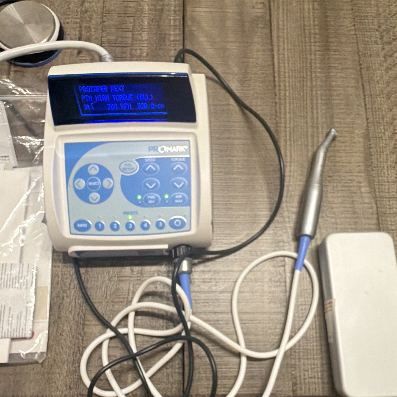 Dentsply ProMark Endodontic Motor Control Unit w/ Foot Pedal and Handpiece